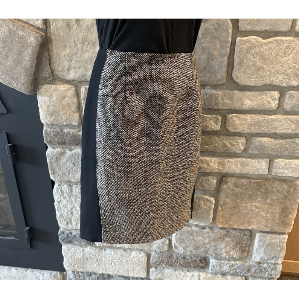 White House Black Market Pencil Skirt Womens 4 Brown Tweed Business Casual